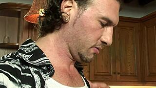 Fucking your wet pussy in the kitchen feels amazing