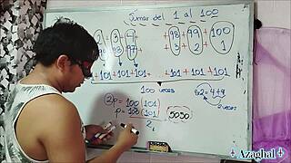 Asian Teacher Teaches Nerd Student Erotic Math in Bedroom