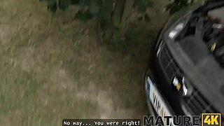 Brunette Seduced Young Guy In Woods