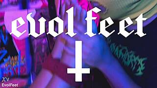 bound foot worship and tickling with big tits and deepthroat domination