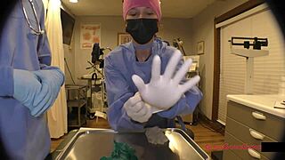 jewel tries on gloves in hospital behind scenes