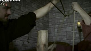 tormented judith endures interrogation chair with clamps and hook