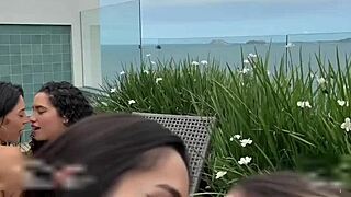 party with friends in lingerie and shoes. softcore fun.