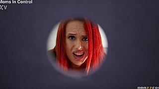 angel wicky gags on big cock in gloryhole deepthroat session