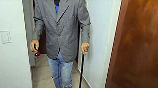 Little Rud Danger Enjoys Anal Sex and Creampie with Boyfriend. Grandpa Nearly Catches Them