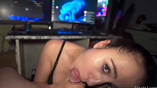 Hungry Teen 18+ Sucks Big Cock Under Table