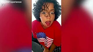 A woman was using TikTok. The camera recorded a preview session.