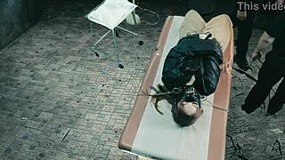 insane woman is kept in a cell and only brought out for use of her tight wet pussy by young guys