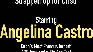 What happens when Cuban BBW Angelina Castro uses strapon on Asian Cristi Ann in Florida?