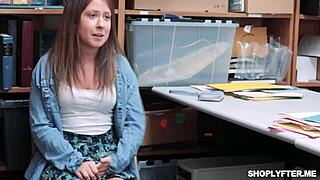 Shoplifter Selina Bentz Demonstrates Naughty Extracurricular Skills With Deepthroat Blowjob And Pussy Fucking For The Officer In The Office