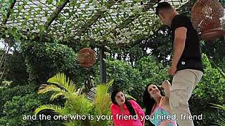 two naughty milfs hire a stripper for pussy licking blowjob threesome with deepthroat and cowgirl action - lizi love