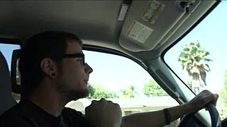 Brunette 18 teen gives blowjob in lingerie then rides cock for cumshot on bed