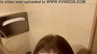 Gym beauty accepts my invite to steamy bathroom sex after a workout session.