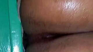 Trans woman sucks cock and gets fucked in kitchen with close ass view