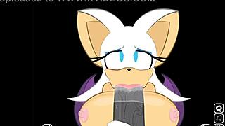 Rouge interrupts Shadow for a big cock sucking moment in extra secret scene