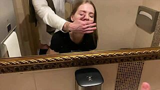 Gym beauty accepts my invite to steamy bathroom sex after a workout session.