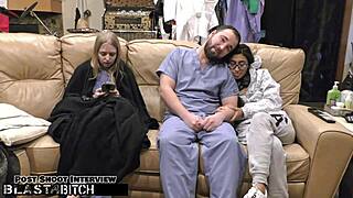 jasmine roses thigh gets blasted with cum... oh shoot, i mean during this wild bdsm nurse scene with spanking and stuff.