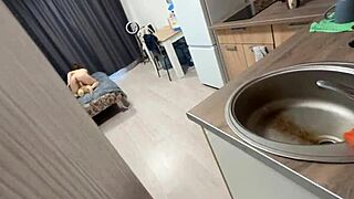 stepson caught sexy russian milf with fuck doll in homemade pov creampie 😏