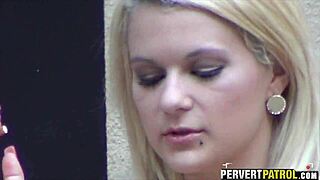 Amateur couple gets caught fucking passionately through the window in a hidden outdoor spying session.