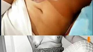 so this guy unleashes a huge cum tribute on the hot latina milf with her dildo toy