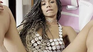 Who Would Guess This Pretty Latina Loves Cumming with a Toy Deep in Her Wet Natural Tits Pussy