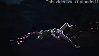 In this bikini mod game, Lili shows off her big tits during intense ryona action sequences