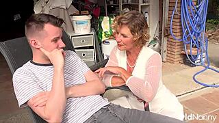 Milf rides in cowgirl and gives blowjob with Sam Bourne from AgedLove