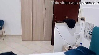 spending time at home with risky encounter - inviting guest over who discovers underwear and finishes intensely