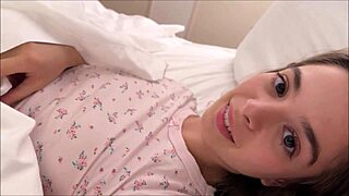 tiny blonde teen shares bed with friend