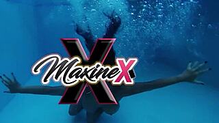 maxine x takes control in lingerie dominating blonde nysa nevers with lesbian pussy licking and big clit action