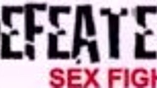 i get so intense fighting lady dee with double dildo face sitting and scissoring in lesbian action