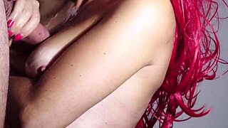 Craving Cum On Milf Tits Versus Amateur Close-Up Latex Action