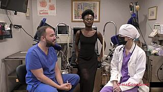 Rina Arem Experiences Intense Yearly Checkup with Nurse Spreading and Gaping