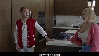 oh wow, blonde milf ryan keely gets wild with cum on tits and deepthroat in jeans episode