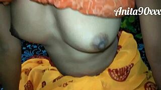 in a rural home setting an indian housewife engages in intimate activities with her partner