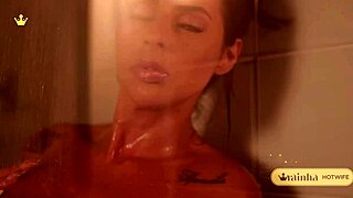 Oh man, I'm taking this hot shower and teasing the photographer so bad