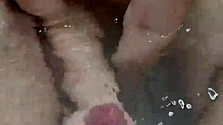 i love how my girlfriend's small tits and sexy body led to that hot underwater cumshot from our amateur pool handjob