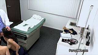 The doctor's routine checkup unexpectedly turns into a passionate threesome encounter