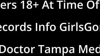 Tampa university demands bold entrance physical for petite Latina Alexa Rydell in gloves and miniskirt