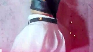 What happens when cute petite Argentinian in white skirt and pigtails dances seductively