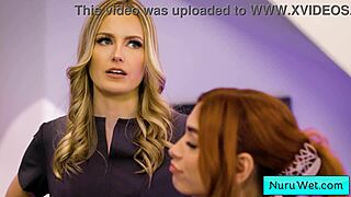 blonde sexy teen 18+ prepares her client for a wet nuru massage - lauren phillips david lee