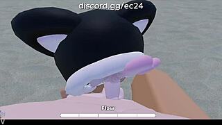oh yes, i'm fucking this roblox slutty girl rough on the beach with deepthroat and anal~