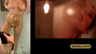 Oh man, I'm taking this hot shower and teasing the photographer so bad