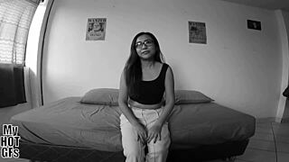 it took 24 months for this beautiful teen 18+ to film her first casting porno 😏