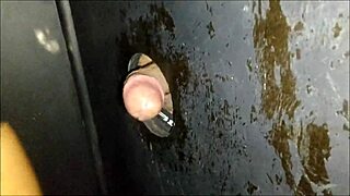 Latina wife enjoys gloryhole fun with big black cock lover in amateur swingers session