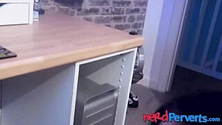 Oh, can you believe this plump young nerd with big natural tits got tricked into titty fucking a fake British agent?