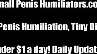 In a dominant tale, a femdom exposes the loser's tiny penis through pov humiliation in bdsm style.