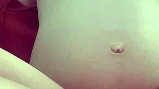 a pregnant milf indulges in solo masturbation play