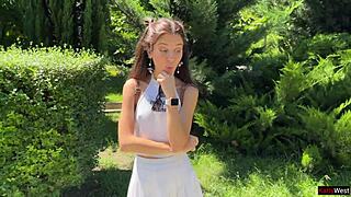 i uh, agreed to this crazy public pickup as a teen for money, getting rough gangbang with double penetration and creampie everywhere