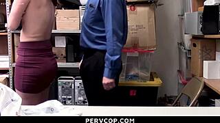 teen caught stealing in garage gets punished by pervcop with hardcore fucking and blowjob